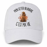 Casquette Blanche Mon Setter Irlandais c'est ma vie