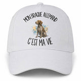 Casquette Blanche Mon Braque Allemand c'est ma vie