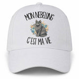 Casquette Blanche Mon Nebelung c'est ma vie
