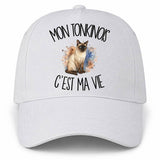 Casquette Blanche Mon Tonkinois c'est ma vie
