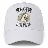Casquette Blanche Mon cheval c'est ma vie