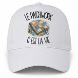 Casquette Blanche Le patchwork c'est la vie