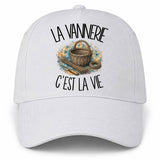 Casquette Blanche La vannerie c'est la vie