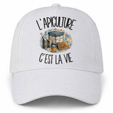 Casquette Blanche L'apiculture c'est la vie
