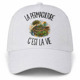 Casquette Blanche La permaculture c'est la vie