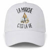 Casquette Blanche La marche c'est la vie