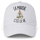 Casquette Blanche La marche c'est la vie