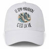 Casquette Blanche Le semi-marathon c'est la vie