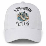 Casquette Blanche Le semi-marathon c'est la vie