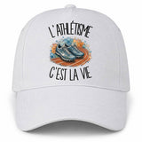 Casquette Blanche L'athlétisme c'est la vie