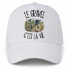 Casquette Blanche Le gravel c'est la vie