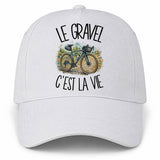 Casquette Blanche Le gravel c'est la vie