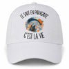 Casquette Blanche Le saut en parachute c'est la vie