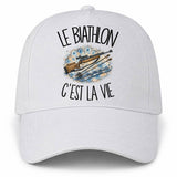 Casquette Blanche Le biathlon c'est la vie