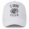 Casquette Blanche Le curling c'est la vie
