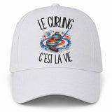 Casquette Blanche Le curling c'est la vie