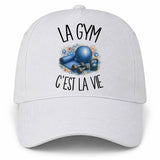 Casquette Blanche La gym c'est la vie