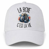 Casquette Blanche La boxe c'est la vie