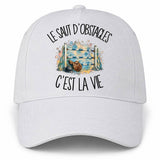 Casquette Blanche Le saut d'obstacles c'est la vie