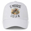 Casquette Blanche Le motocross c'est la vie