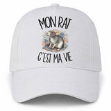 Casquette Blanche Mon rat c'est ma vie