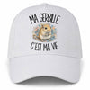 Casquette Blanche Ma gerbille c'est ma vie