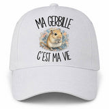Casquette Blanche Ma gerbille c'est ma vie