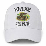 Casquette Blanche Mon serpent c'est ma vie