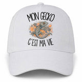 Casquette Blanche Mon gecko c'est ma vie
