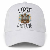 Casquette Blanche L'orgue c'est la vie