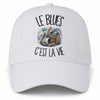 Casquette Blanche Le blues c'est la vie