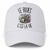Casquette Blanche Le blues c'est la vie