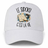 Casquette Blanche Le sudoku c'est la vie