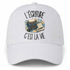 Casquette Blanche L'écriture c'est la vie