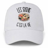 Casquette Blanche Les sushis c'est la vie