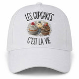 Casquette Blanche Les cupcakes c'est la vie