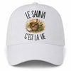 Casquette Blanche Le sauna c'est la vie