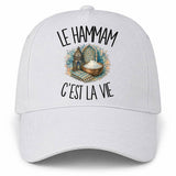 Casquette Blanche Le hammam c'est la vie