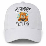 Casquette Blanche Les renards c'est la vie