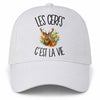 Casquette Blanche Les cerfs c'est la vie