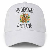 Casquette Blanche Les chevreuils c'est la vie