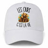 Casquette Blanche Les ours c'est la vie