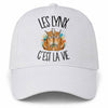 Casquette Blanche Les lynx c'est la vie