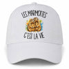 Casquette Blanche Les marmottes c'est la vie