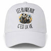 Casquette Blanche Les blaireaux c'est la vie