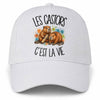 Casquette Blanche Les castors c'est la vie