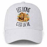 Casquette Blanche Les lions c'est la vie