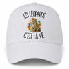 Casquette Blanche Les léopards c'est la vie