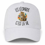 Casquette Blanche Les léopards c'est la vie