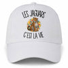 Casquette Blanche Les jaguars c'est la vie